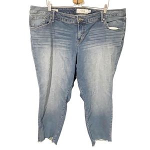 Torrid Plus Size 22 Boyfriend Fit Raw‎ Hem Medium Wash Jeans